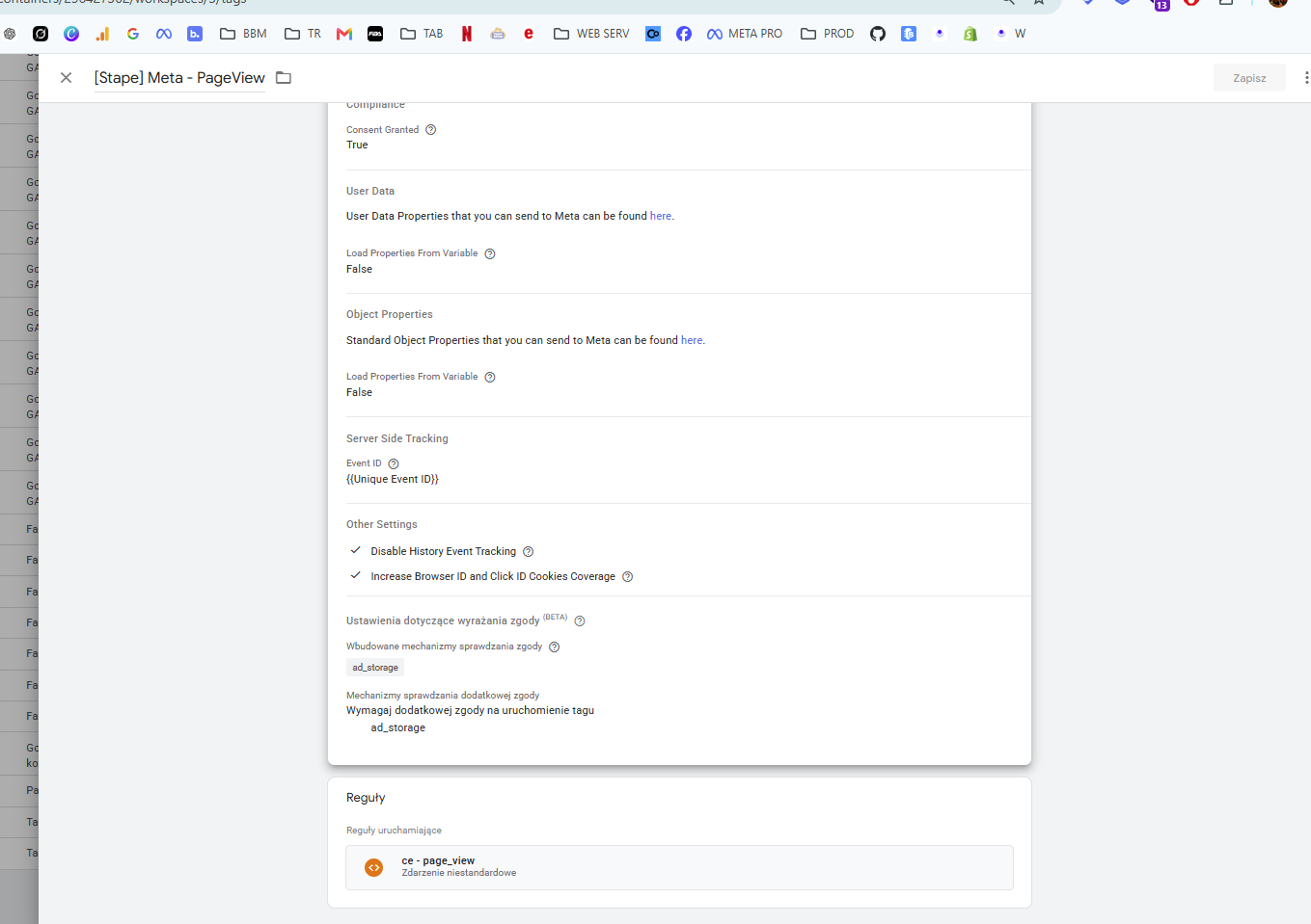 PageView config top
