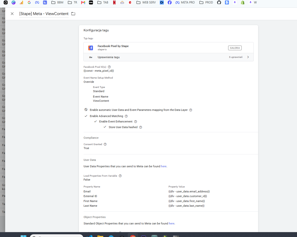 ViewContent config