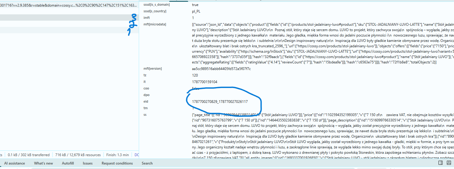 Request Meta z event_id Stape